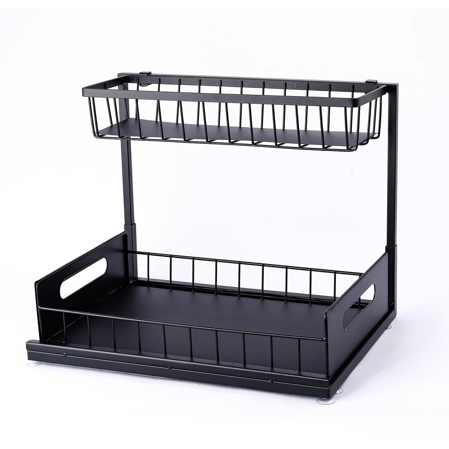 Under Sink Organizer — Black Metal Storage Rack