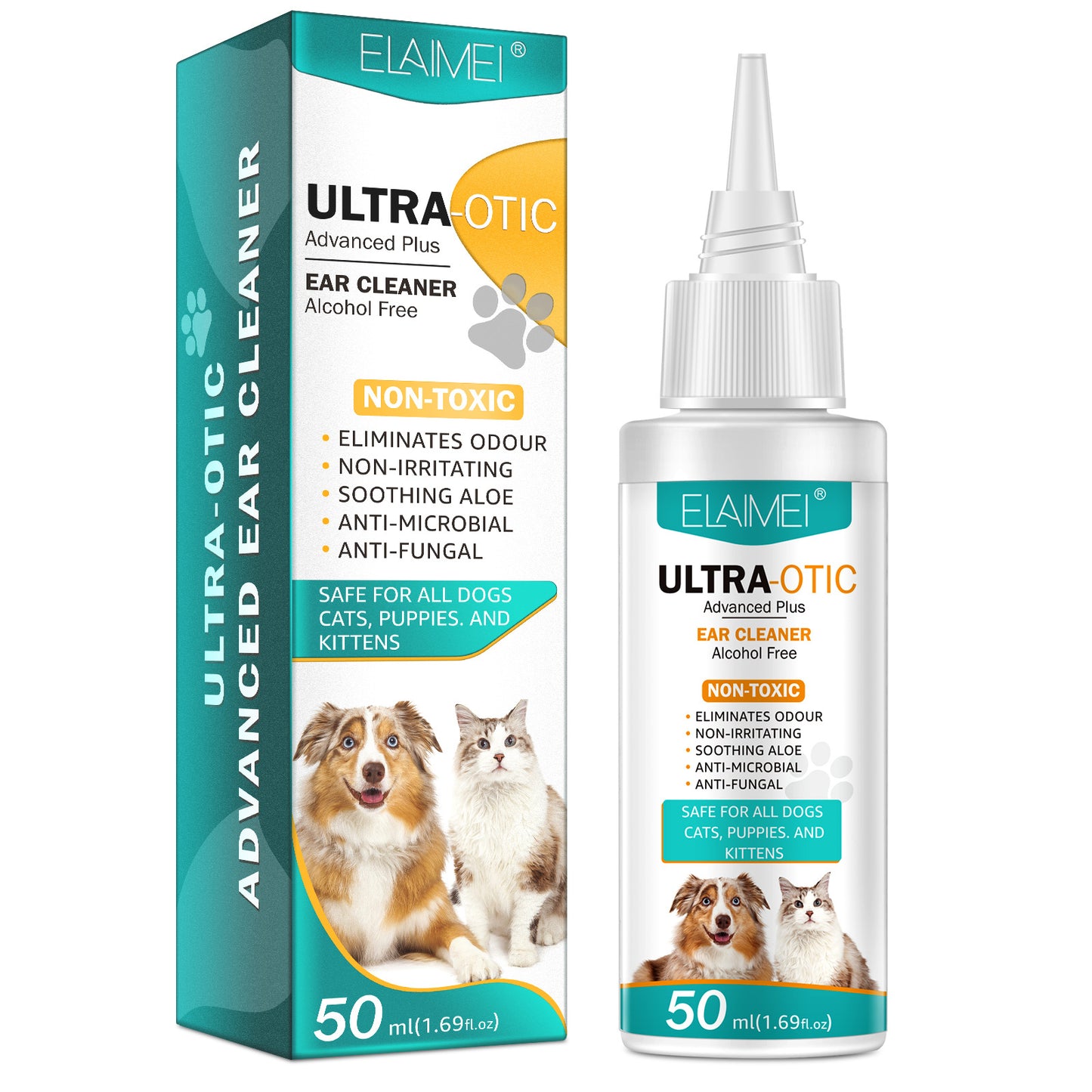 Pet Ear Cleaner – Gentle 50ml Solution for Dogs & Cats