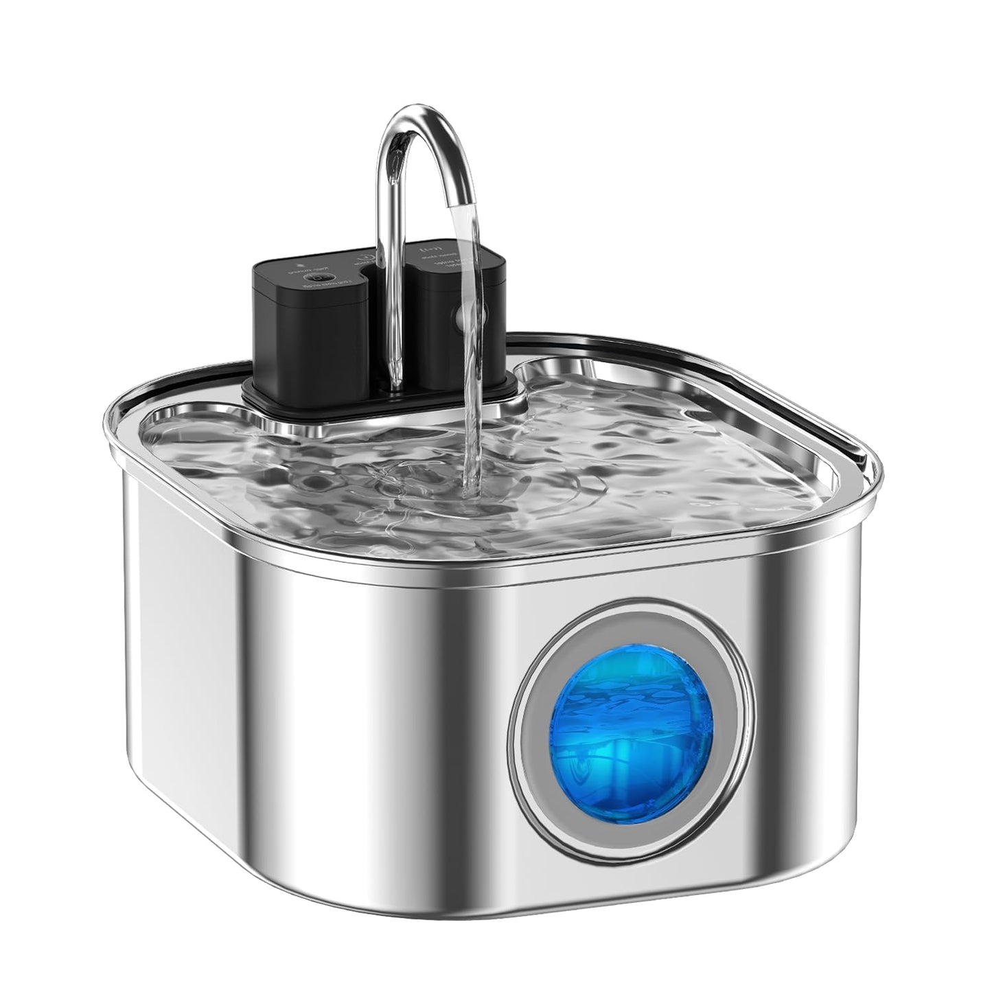 NautyPaws Wireless Cat Water Fountain — Rechargeable, 108oz Stainless Steel