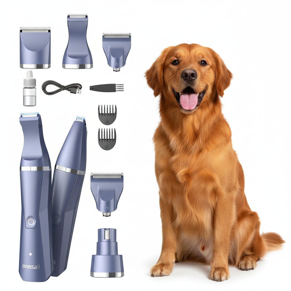 Clean Full Grooming Kit with Golden Retriever