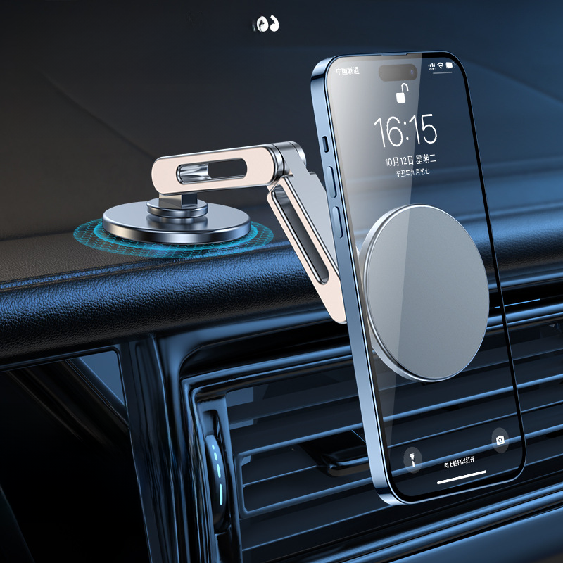 Magnetic Car Phone Holder – 360° Rotation, Strong Magnetic Mount