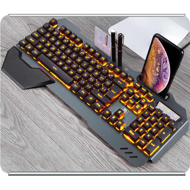 Ergonomic Mechanical Keyboard – RGB Backlight & Quiet Tactile Keys