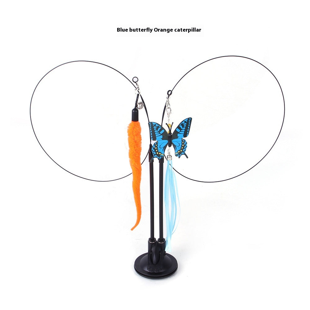 Cat Teaser Toy – Interactive Suction Cup Wand for Indoor Cats