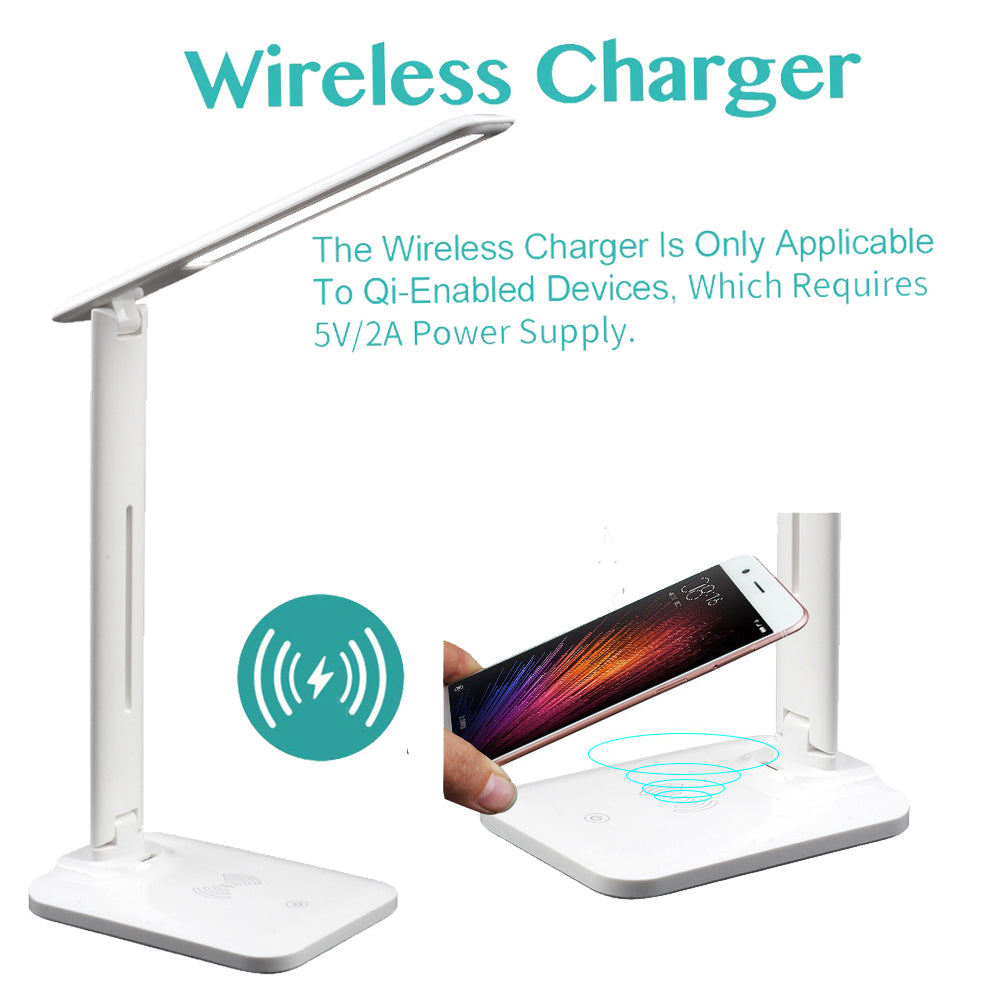 Reading Desk Lamp with Wireless Charging