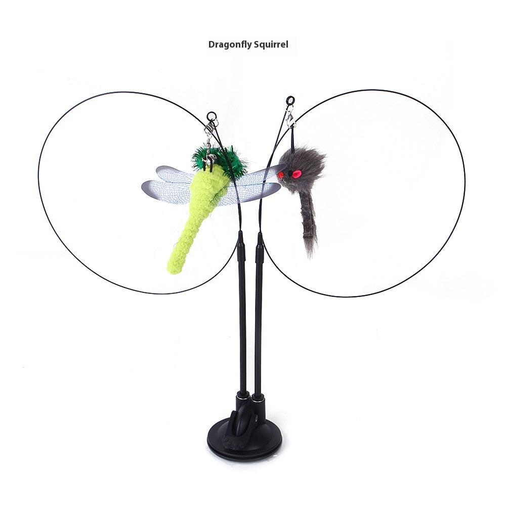 Cat Teaser Toy – Interactive Suction Cup Wand for Indoor Cats