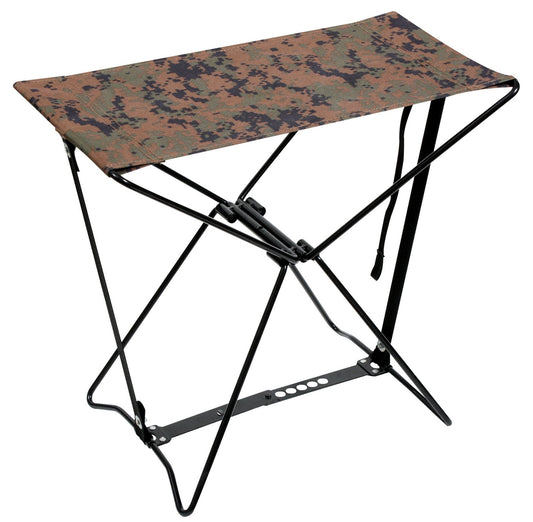 Folding Camp Stool – Compact & Portable Woodland Camo