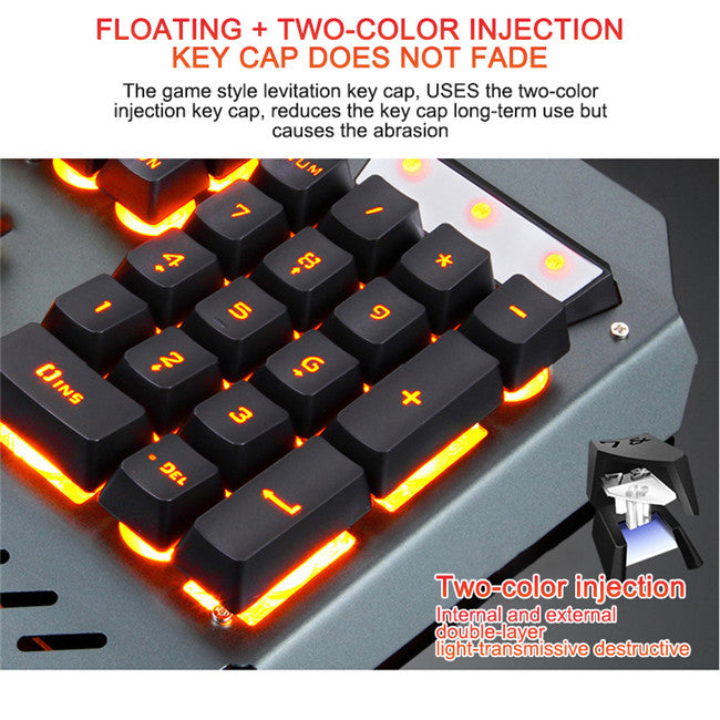 Ergonomic Mechanical Keyboard – RGB Backlight & Quiet Tactile Keys