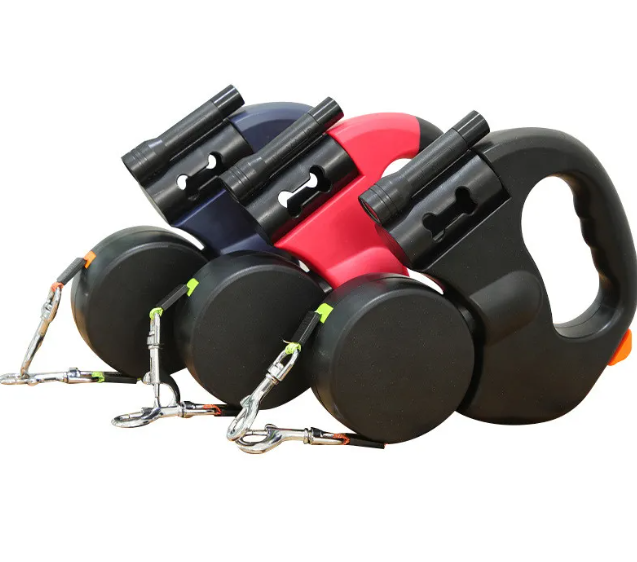 Double Dog Leash – Retractable & Tangle-Free for Two Dogs