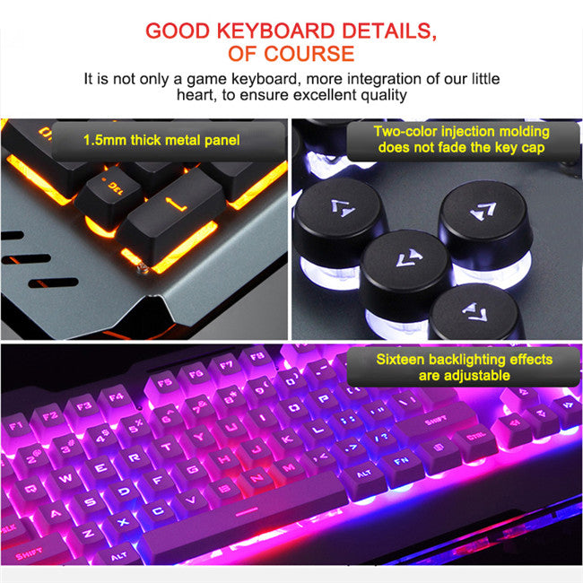 Ergonomic Mechanical Keyboard – RGB Backlight & Quiet Tactile Keys