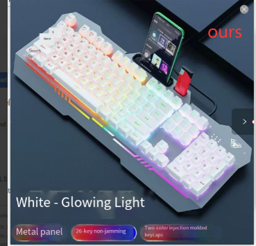 Ergonomic Mechanical Keyboard – RGB Backlight & Quiet Tactile Keys