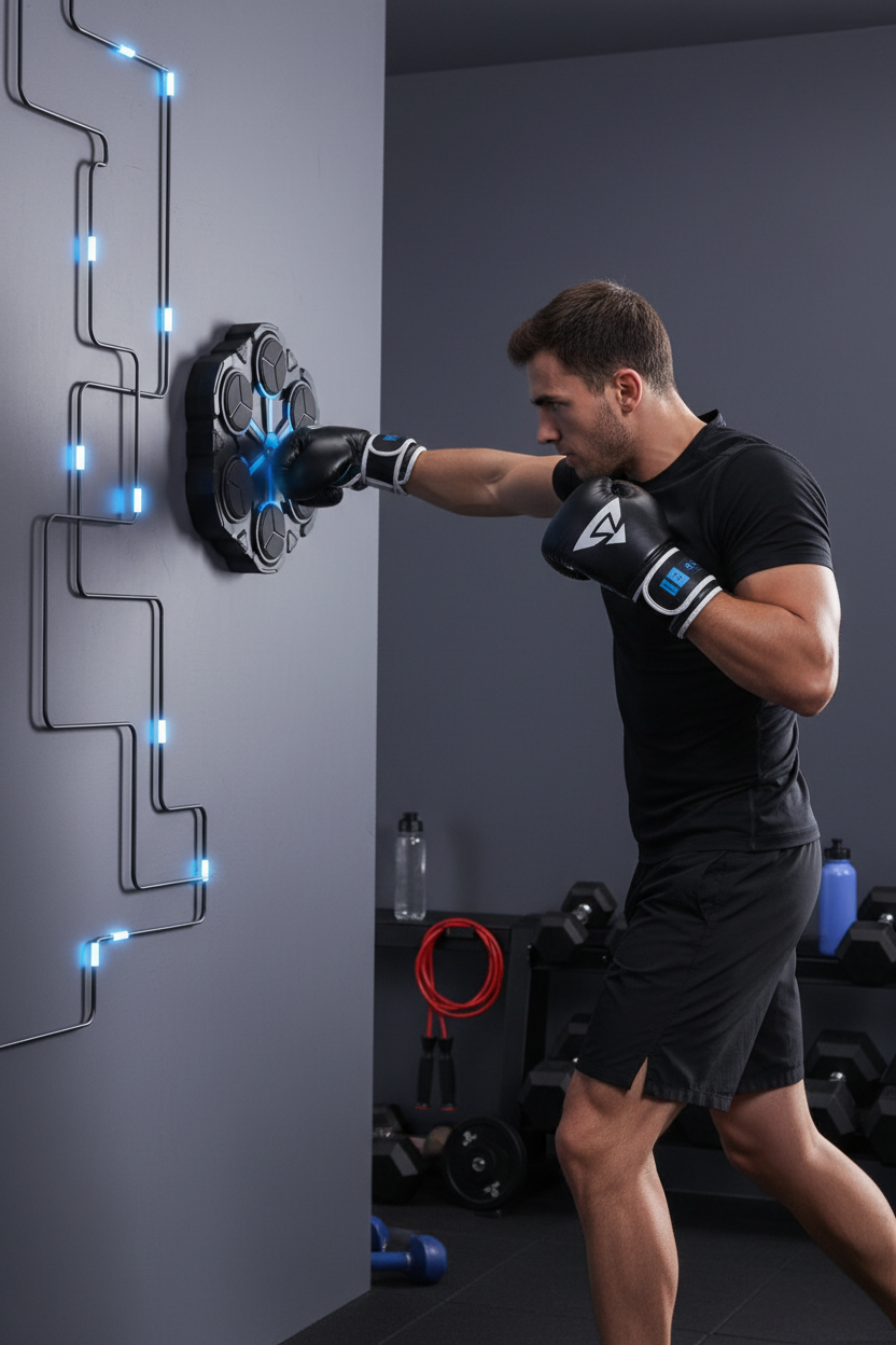 Boxing Target Machine Action Shot