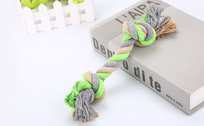 Large Cotton Knot Rope Dog Toy – 28cm Chew & Tug Toy