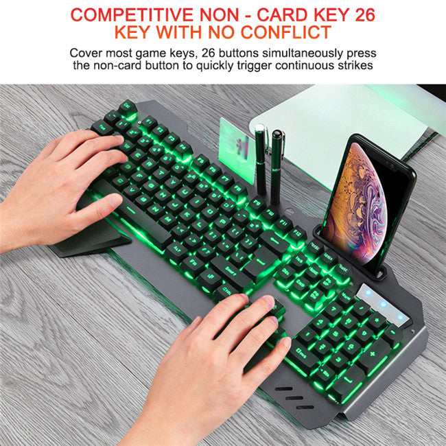 Ergonomic Mechanical Keyboard – RGB Backlight & Quiet Tactile Keys