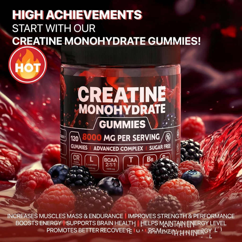 Muscle Boost Gummies with HOT badge